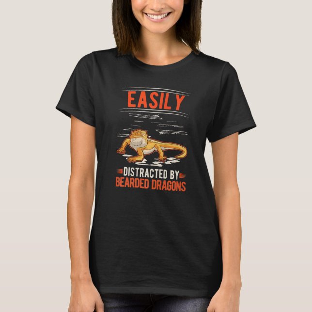 T-shirt Facilement distrait par les dragons barrés (Devant)