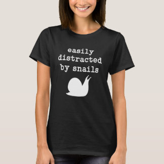T-shirt Facilement Distrait Par Les Escargots Hommes Femme