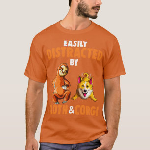 T-shirt Facilement distrait par les fentes et Corgi Welsh