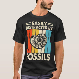 T-shirt Facilement Distrait Par Les Fossiles Drôle De Chas