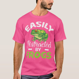 T-shirt Facilement Distrait Par Les Grenouilles Amusante G