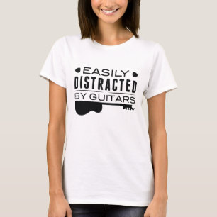 T-shirt Facilement Distrait Par Les Guitares
