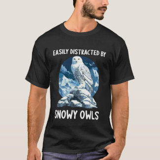 T-shirt Facilement distrait par les harfangs des neiges. H