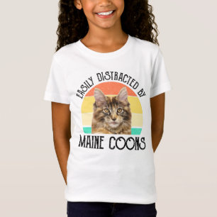 T-Shirt Facilement Distrait Par Les Maine Coons