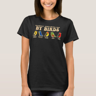 T-shirt Facilement Distrait Par Les Oiseaux Mignonne Oisea