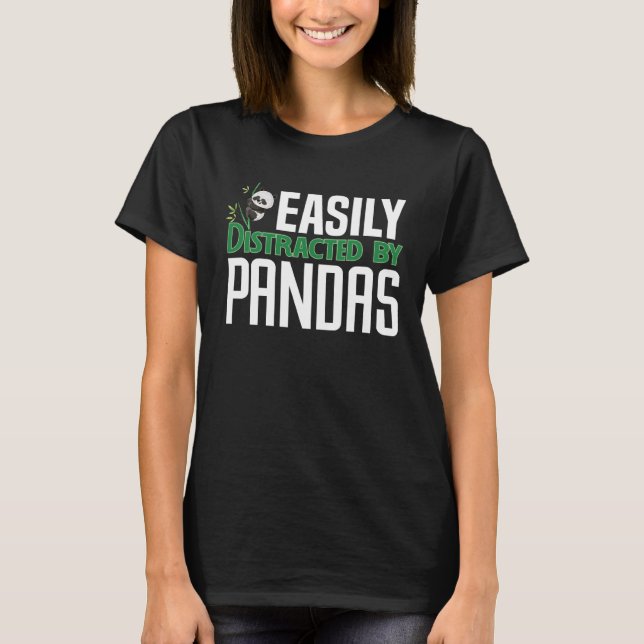 T-shirt Facilement distrait par les pandas (Devant)