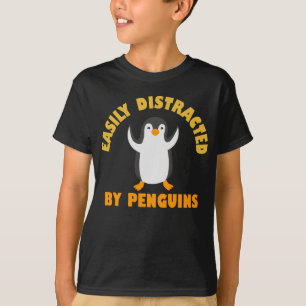 T-shirt Facilement Distrait Par Les Pingouins