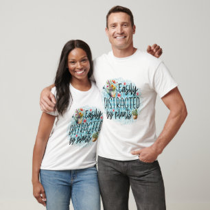 T-shirt Facilement Distrait Par Les Plantes