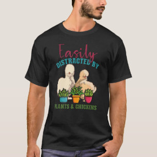 T-shirt Facilement Distrait Par Les Plantes Et L'avicultur