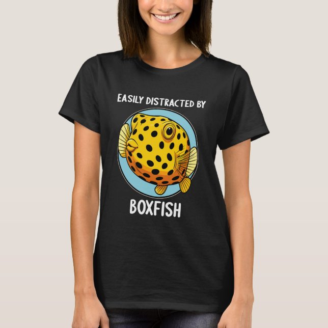 T-shirt Facilement distrait par les poissons-coffres (Devant)