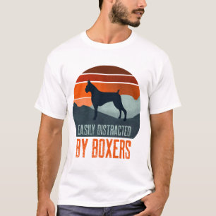 T-shirt Facilement Distrait Par Les Promenades De Boxers