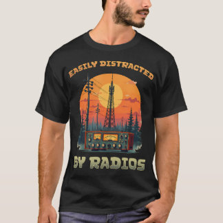 T-shirt Facilement distrait par les radios L Ham Radio Ama