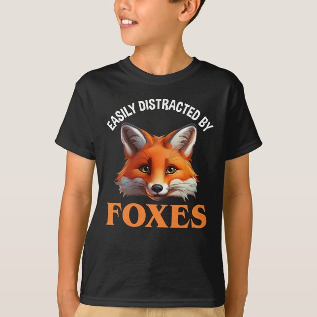 T-shirt Facilement Distrait Par Les Renards (Devant)