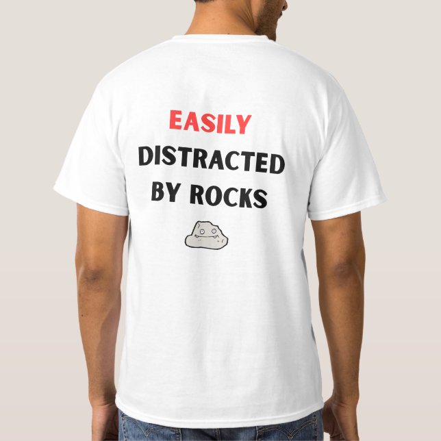 T-shirt Facilement Distrait Par Les Rochers (Dos)
