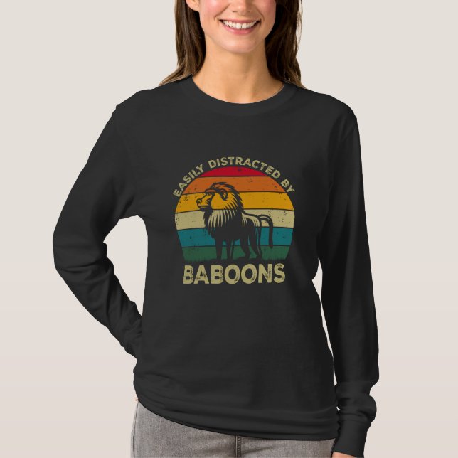 T-shirt Facilement Distrait Par Les Tabous, Drôle Mignonne (Devant)