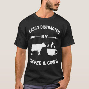 T-shirt Facilement Distrait Par Les Vaches Et Les Cultivat