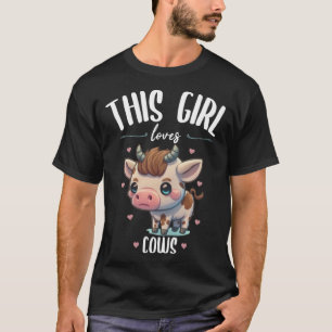 T-shirt Facilement Distrait Par Les Vaches Mignons Animaux