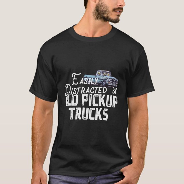 T-shirt Facilement Distrait Par Les Vieux Camions De Ramas (Devant)
