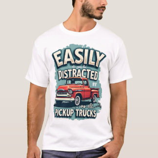 T-shirt Facilement distrait par les vieux camions de ramas
