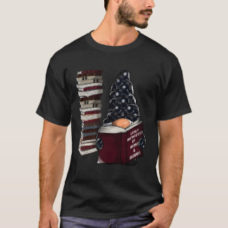 T-shirt Facilement Distrait Par Livres Gnomes Garden Gnome