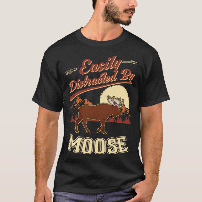 T-shirt Facilement distrait par Moose Scandinavia Moose An (Devant)
