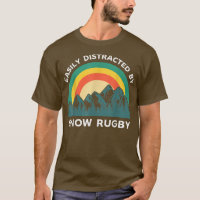 Facilement Distrait Par Neige Rugby Funny Sport D'