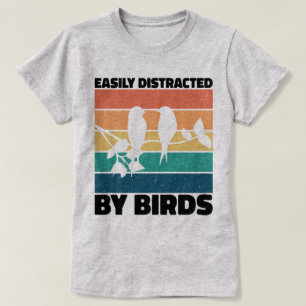 T-shirt Facilement Distrait Par Oiseaux Oiseaux Oiseaux An