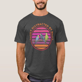 T-shirt Facilement Distrait Par Oiseaux Oiseaux Oiseaux Lo