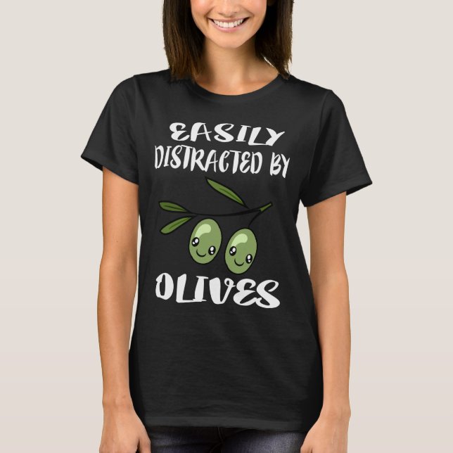 T-shirt Facilement Distrait Par Olives Fruit Lover (Devant)