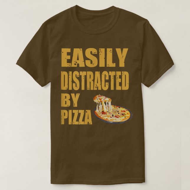 T-shirt Facilement Distrait Par Pizza 531  (Design devant)