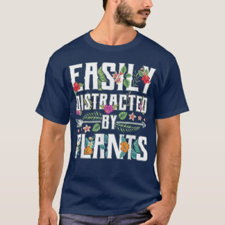 T-shirt Facilement Distrait Par Plante Gardener Gardening 