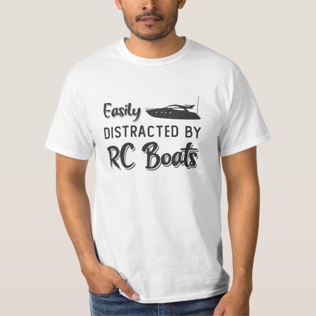 T-shirt Facilement Distrait Par RC Boats Modèle Radio RC B (Devant)