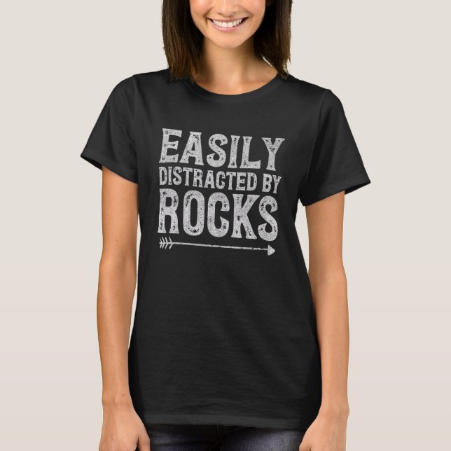T-shirt Facilement distrait par Rocks Meteorite Rock (Devant)