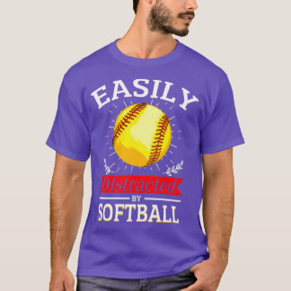 T-shirt Facilement Distrait Par Softball T