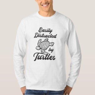 T-shirt Facilement Distrait Par Tortues Tortue Adulte Pet