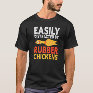 T-shirt Facilement Distrait Par Un Cri Fort De Poulet En C