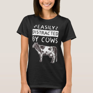 T-shirt Facilement Distrait Par Vaches Farm Boy Amp Farm G