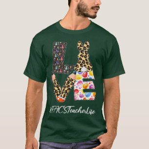 T-shirt FACS Enseignant Aimer Crayon Pâques Jour de Pâques