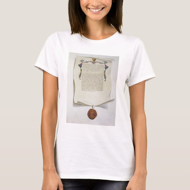 T-shirt Facsimile edition of the Magna Carta, first publis (Devant)