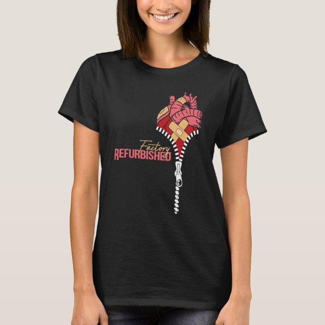 T-shirt Factory Refurbished Heart Surgery Survivor Warrior (Devant)