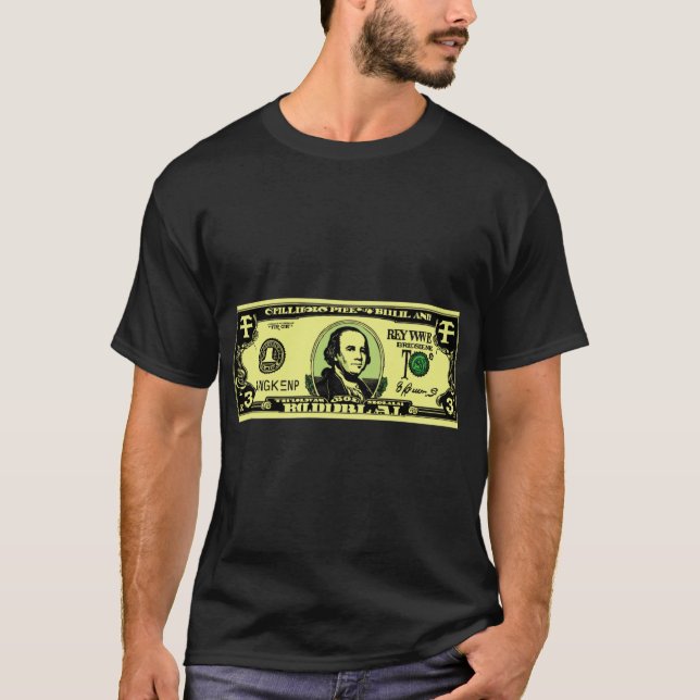 T-shirt facture de 3 dollars (Devant)