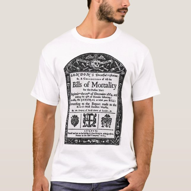 T-shirt Factures de la mortalité 1665 (Devant)