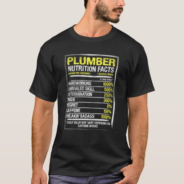 T-shirt Factures nutritives en plomberie Don Tee (Devant)
