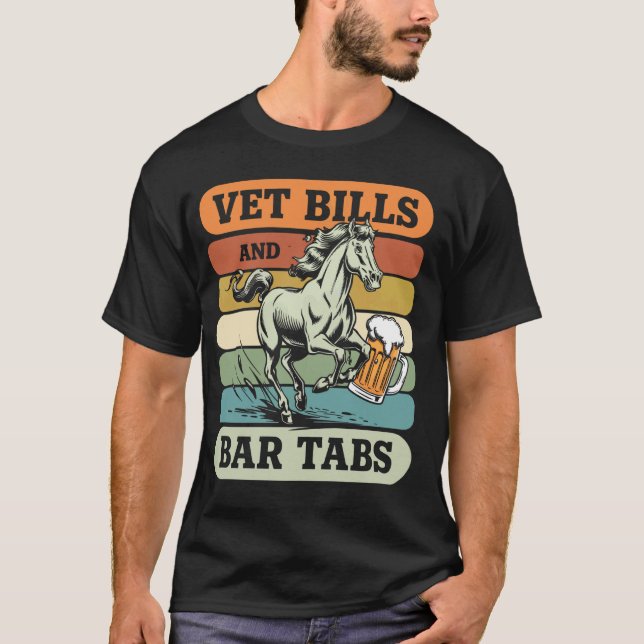 T-shirt Factures Vétérinaires Et Notes De Bar (Devant)