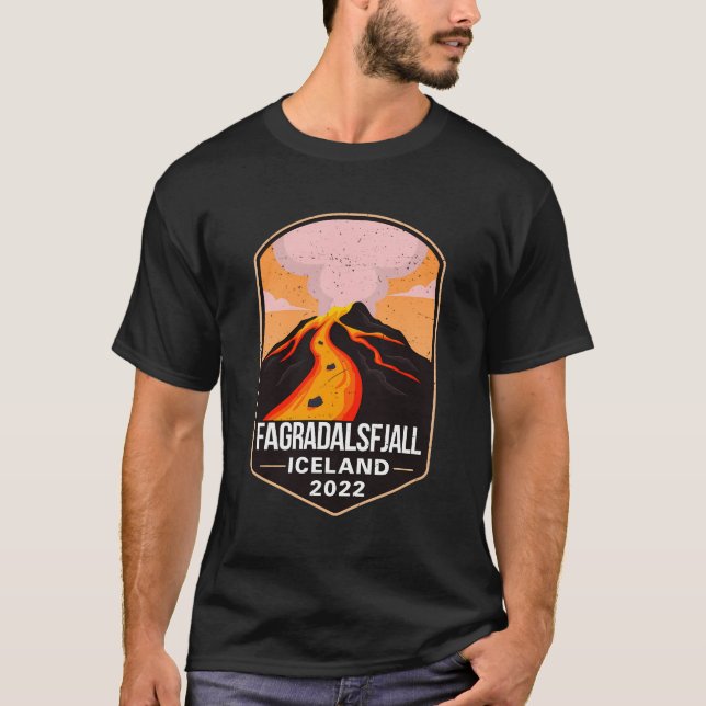 T-shirt Fagradalsfjall Mountain Volcano Erupted Islande 20 (Devant)