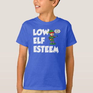 T-shirt Faible Elfe Esteem Noël Vacances amusantes