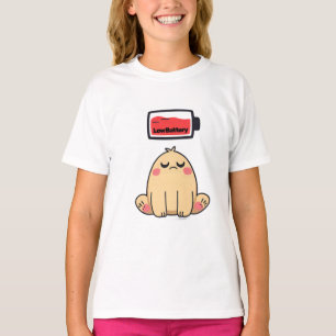 T-shirt Faible humeur de batterie - Drôle Doodle comique