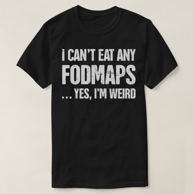 T-shirt Faible régime FODMAP IBS Irritable Bowl Syndrome (Design devant)