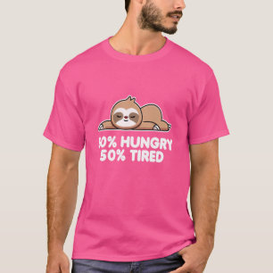 T-shirt Faim Et Fatigué Cute Lazy Chill Sloth