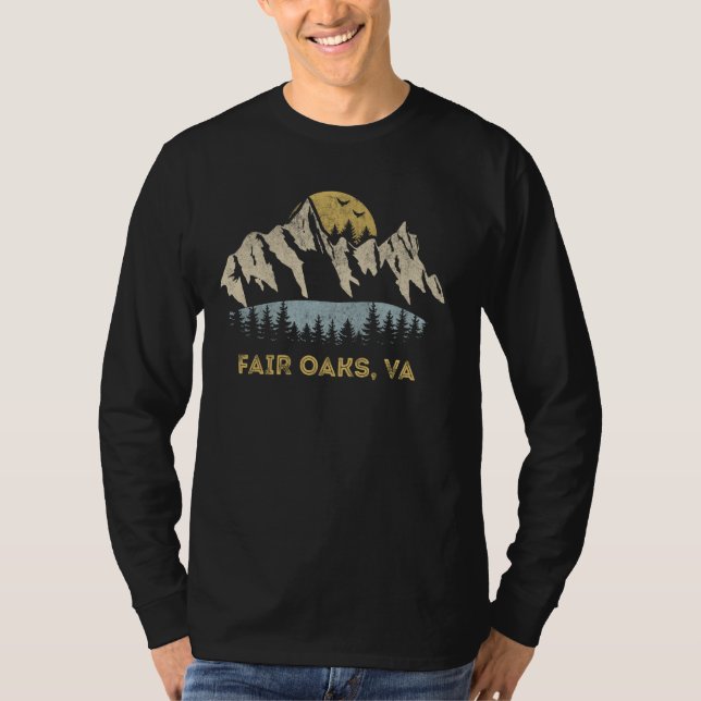 T-shirt Fair Oaks Virginia Mountain Sunset Sunrise VA (Devant)